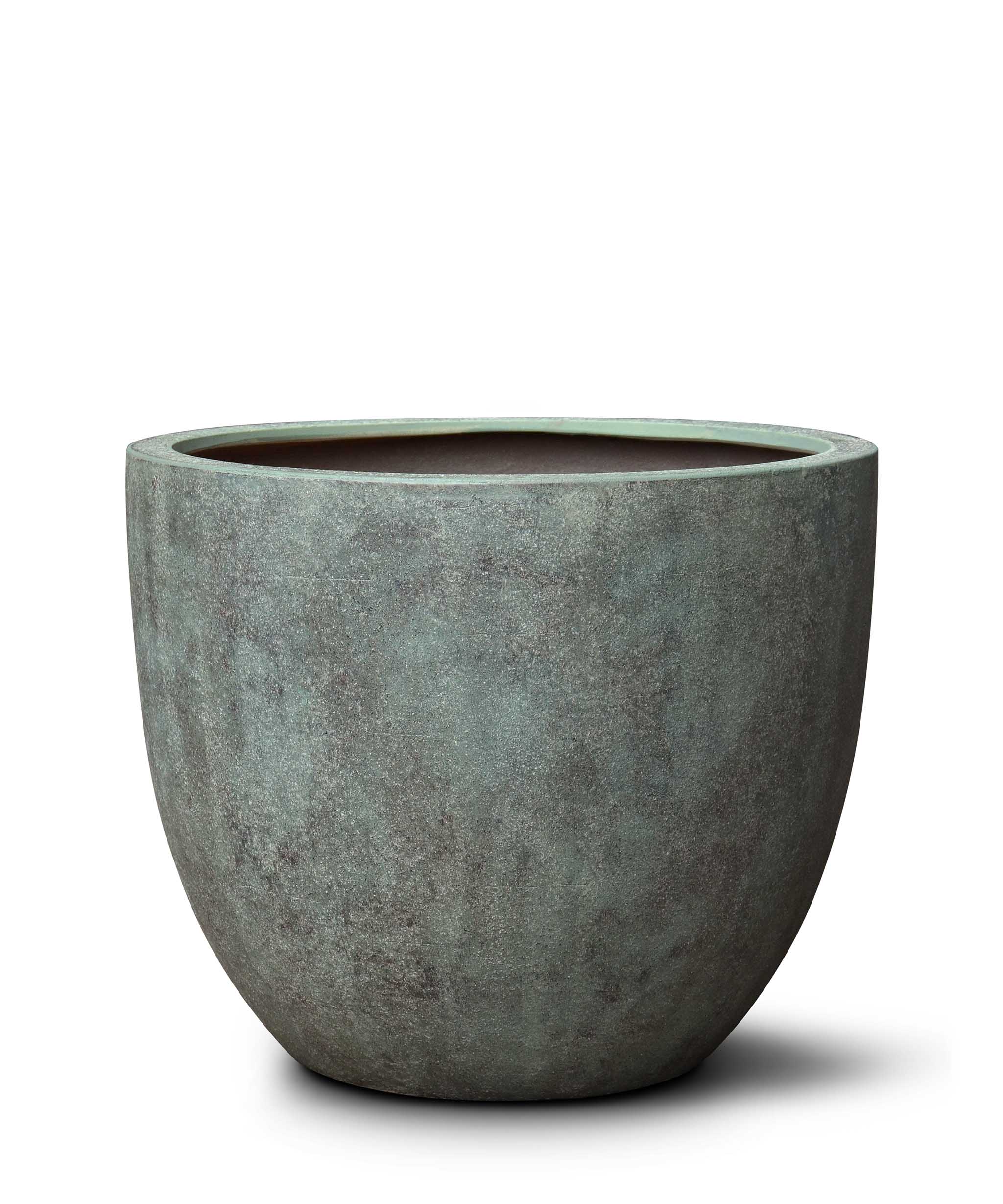 New Egg Pot | Antique Stone Collection | Copper Green