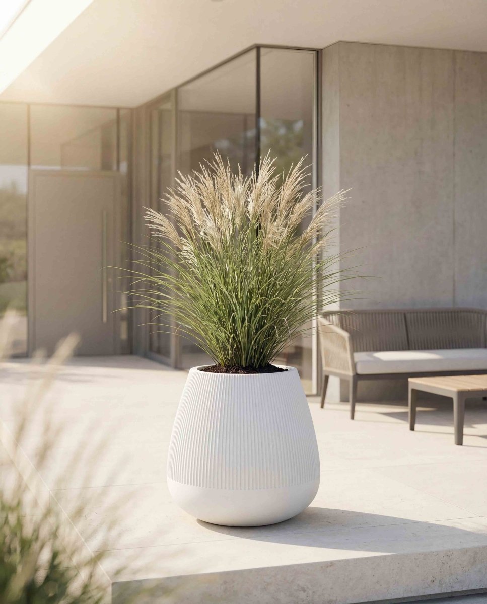 High Lotus | Vertical Lines Collection | Vertical White - ESCHBACH
