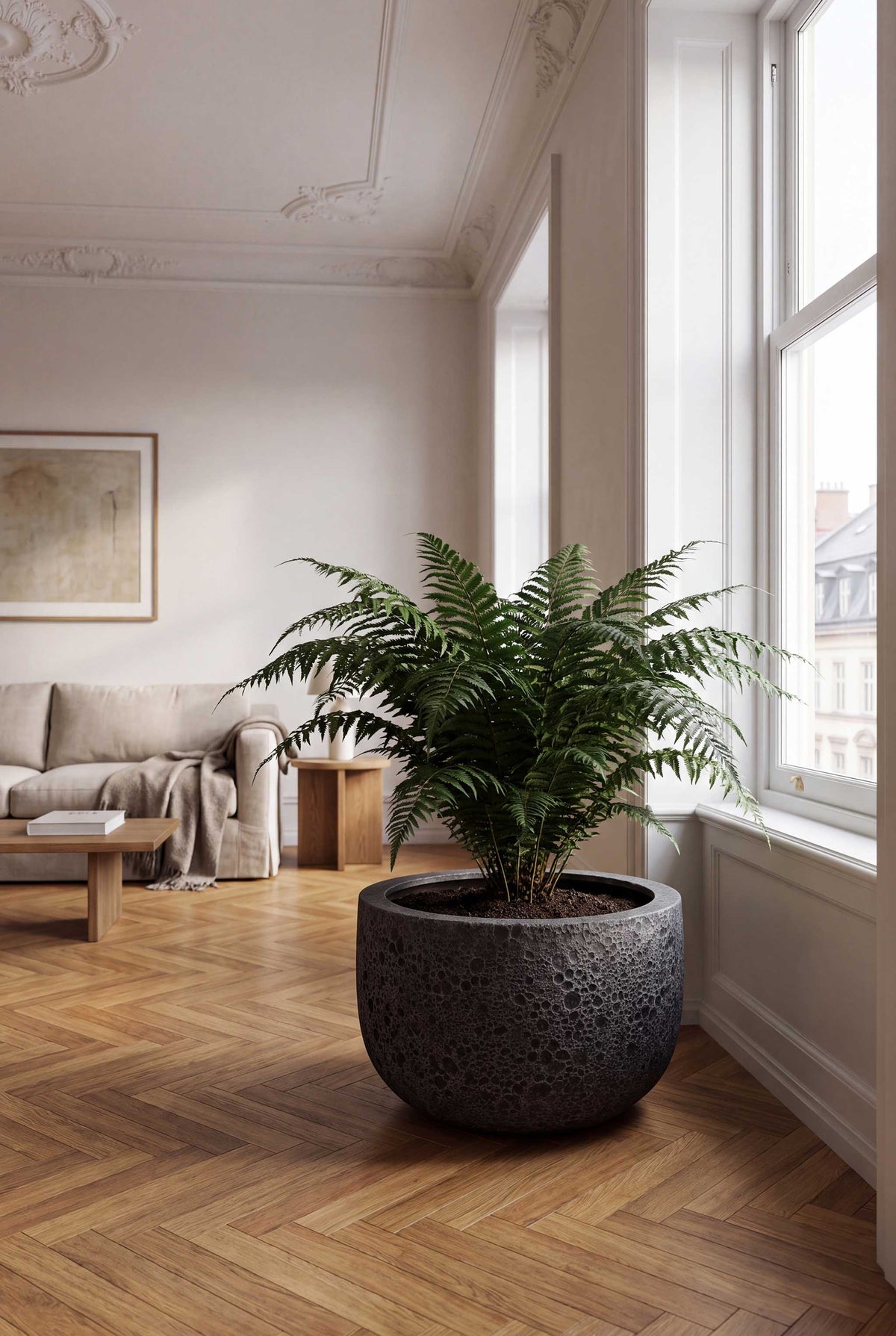 Low U Pot | Lava Collection | Volcanic Black