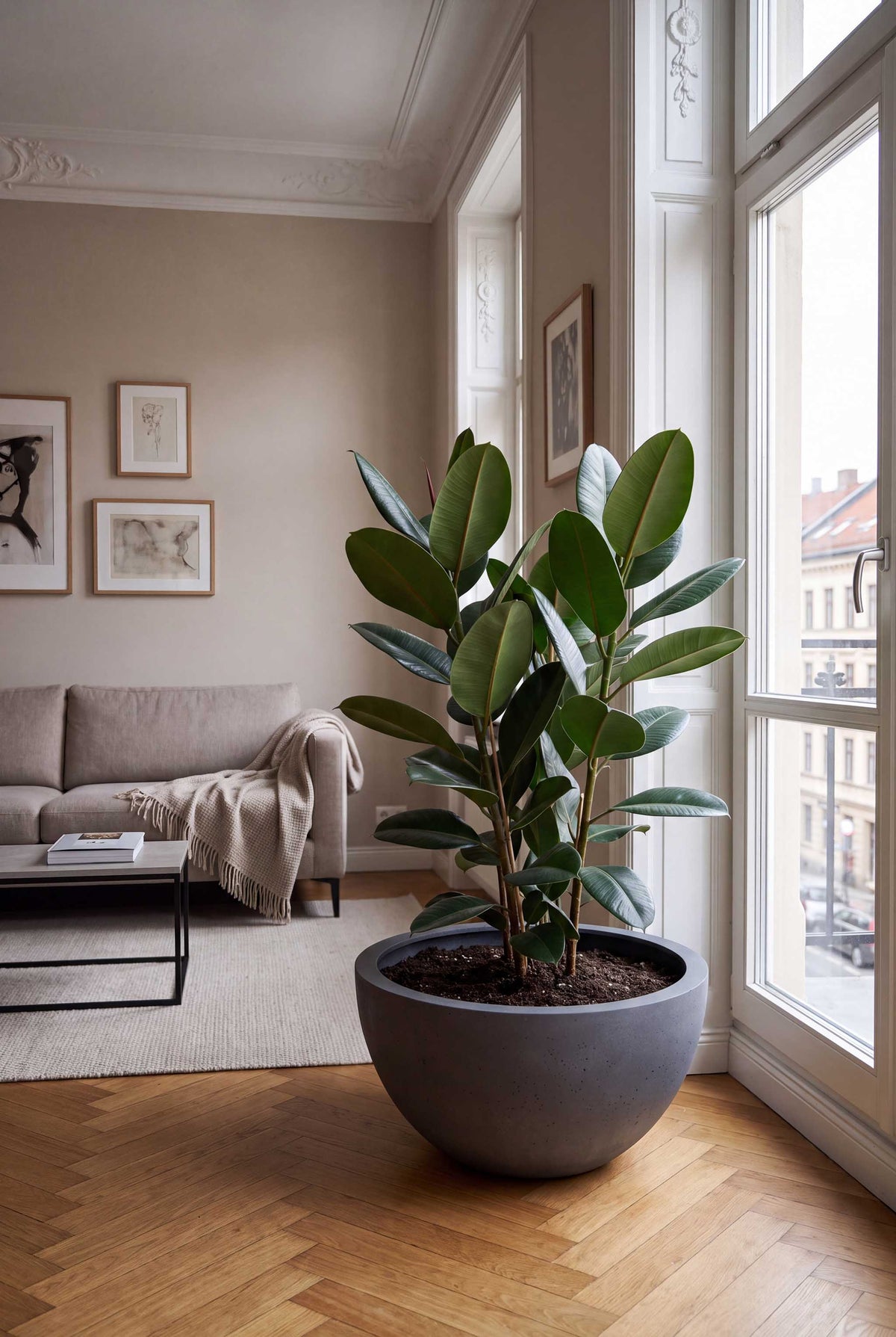Low Egg Pot | Loft Collection | Lead Grey