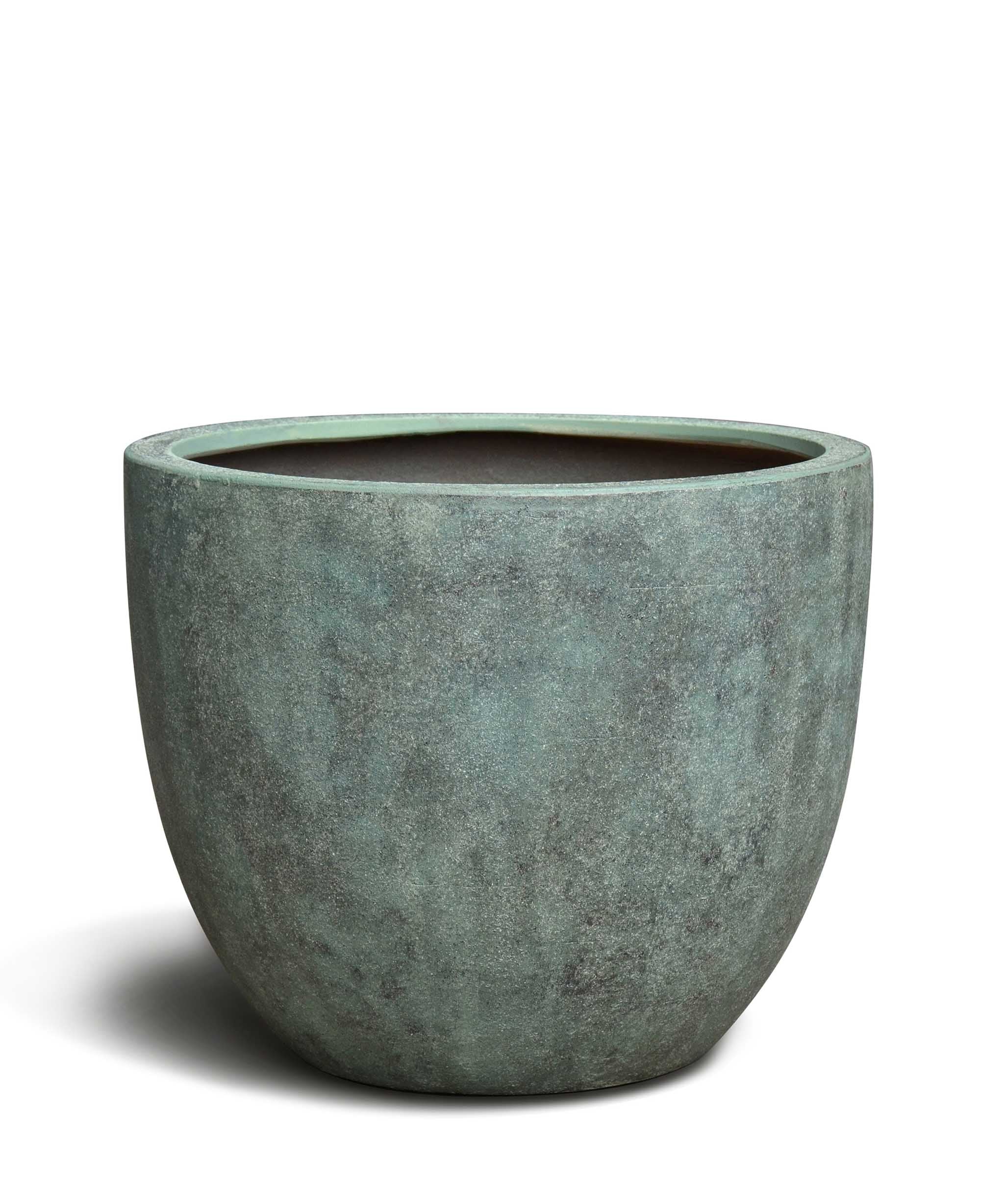 New Egg Pot | Antique Stone Collection | Copper Green