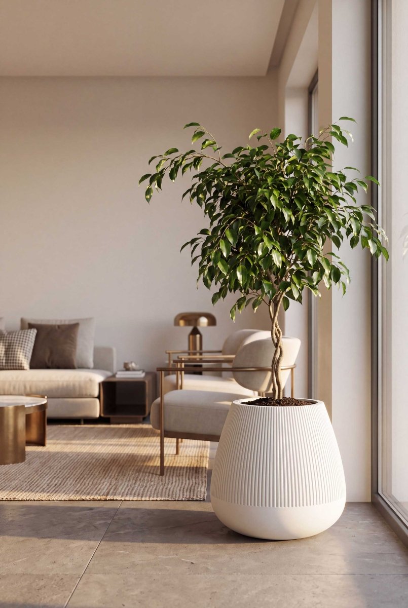 High Lotus | Vertical Lines Collection | Vertical White - ESCHBACH